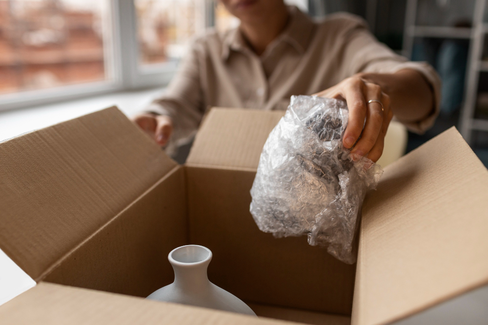 packing fragile items